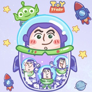 สติกเกอร์ ลายการ์ตูน Toy Story Buzz Lightyear กันน้ํา ขนาดใหญ่ สําหรับติดตกแต่งกระเป๋าเดินทาง รถเข็น