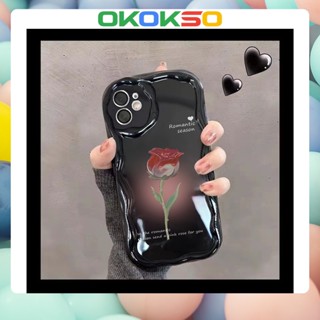 [OKOKSO] ใหม่ เคสโทรศัพท์มือถือนิ่ม ขอบโค้ง กันกระแทก ลายการ์ตูนดอกกุหลาบ สําหรับ OPPO Reno9 Reno8 Reno7pro reno6 7z 8T 5 R17 A9 2020 4Z 5G F11 A31 A3S A78 A77