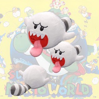 ตุ๊กตานุ่ม รูปการ์ตูน Super Mario White Tongue Ghost ขนาด 10.24*3.94 นิ้ว ของเล่นสําหรับเด็ก