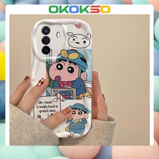 [OKOKSO] เคสโทรศัพท์มือถือนิ่ม ขอบโค้ง กันกระแทก ลายการ์ตูนชินจัง สําหรับ OPPO Reno9 Reno8 Reno7pro reno6 7z 8T 5 R17 A9 2020 4Z 5G F11 A31 A3S A78 A77