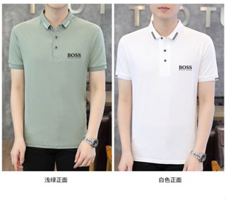 ใหม่ เสื้อโปโล BOSS เทรนด์คู่รัก ใส่สบาย สําหรับผู้ชาย และผู้หญิง