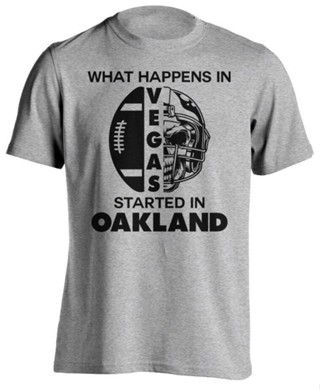 เสื้อยืดแขนสั้น พิมพ์ลายหัวกะโหลก Vegas Started in Oakland สําหรับผู้ชาย และผู้หญิง