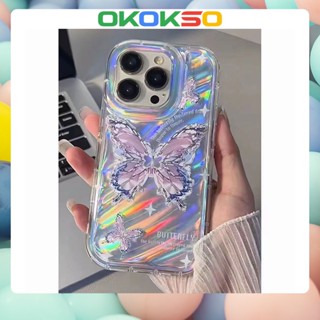 [OKOKSO] เคสมือถือ แบบนิ่ม ลายการ์ตูนผีเสื้อ กันกระแทก สําหรับ OPPO Reno9 Reno8 Reno7pro reno6 7z 5 R17 A53 A9 2020 F11 A31 A78 A77