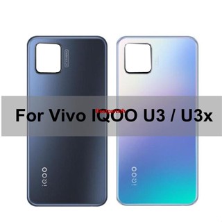 Bestth--6.58&amp;quot; สําหรับ Vivo IQOO U3x ฝาหลังแบตเตอรี่ กระจก แบตเตอรี่ เคสประตู สําหรับ Vivo IQOO U3 U 3X ฝาครอบแบตเตอรี่