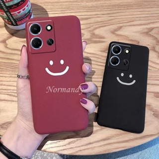 พร้อมส่ง เคสโทรศัพท์มือถือซิลิโคน TPU แบบนิ่ม ผิวด้าน กันกระแทก ป้องกันกล้อง ลายหน้ายิ้ม สําหรับ Infinix Note 30 Pro 30i 4G 5G 2023