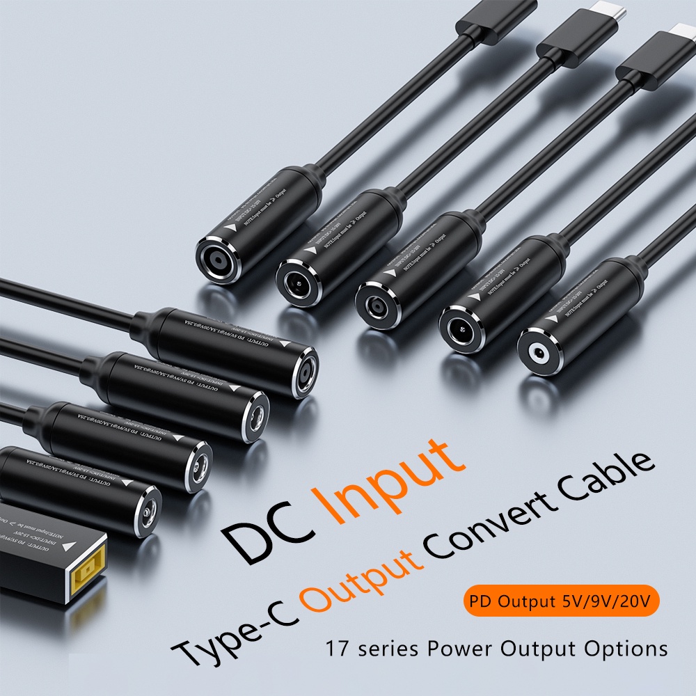 Dc เป็น USB Type-C PD 65W Fast สายชาร์จอะแดปเตอร์แปลง Type C PD Power Jack Connector สําหรับแล็ปท็อป MacBook แท็บเล็ตโทรศัพท์มือถือ