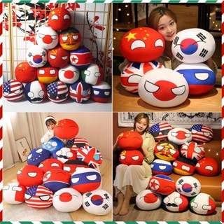 หมอนตุ๊กตานุ่ม รูปการ์ตูนโปแลนด์บอล World Countryball ขนาด 30-40 ซม. สําหรับเด็ก