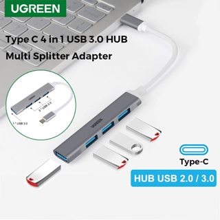 Ugreen อะแดปเตอร์ฮับแยก Type C 4 พอร์ต USB 3.0 OTG หลายช่อง สําหรับแล็ปท็อป คอมพิวเตอร์ Type C 4 in 1