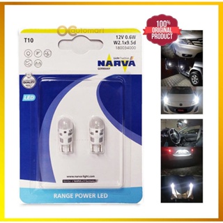 (รับประกัน 1 ปี) หลอดไฟสัญญาณ LED NARVA T10 W5W 12V 6000k สีขาว 18074