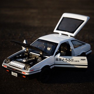 ใหม่ โมเดลรถยนต์ของเล่น Initial 1:28 D Toyota TRUENO AE86 Diecast มีเสียง และไฟ