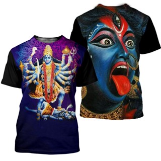 เสื้อยืด โอเวอร์ไซซ์ พิมพ์ลาย Jumeast Indian Goddess Maa Kali Puja 3 มิติ แฟชั่นสําหรับผู้ชาย และผู้หญิง