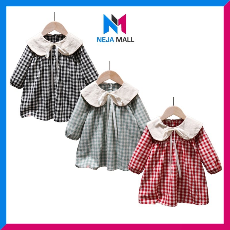 NEJA Girl Dress 1Y-6Y กระโปรงแขนยาว Budak Perempuan Gaun Panjang Lawn Sejuk 2025