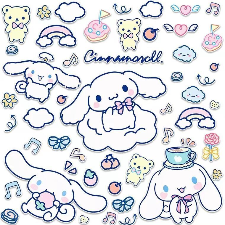 สติกเกอร์ ลายการ์ตูนสุนัข Cinnamon น่ารัก กันน้ํา สําหรับติดตกแต่งกระเป๋าเดินทาง แล็ปท็อป DIY