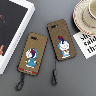 เคสโทรศัพท์มือถือ กันกระแทก ลายการ์ตูนโดราเอมอนน่ารัก พร้อมสายคล้อง สําหรับ Asus Rog Phone 2 3 5 5S 5 6 7 Pro ZS600KL ZS660KL ZS661KS ROG3 ZS673KS ROG5