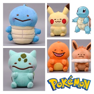 พวงกุญแจ จี้ตุ๊กตาการ์ตูนโปเกม่อน Pikachu Squirtle Bulbasaur Charmander Eevee ขนาด 10 ซม. เหมาะกับของขวัญ ของเล่นสําหรับเด็ก