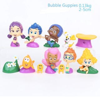 Guppies Bubble 12 ฟิกเกอร์ชุด PVC ของเล่นเค้ก Topper GIL Molly Nonny Goby Deema Oona