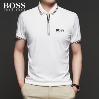 ใหม่ เสื้อโปโล BOSS เทรนด์คู่รัก ใส่สบาย สําหรับผู้ชาย และผู้หญิง