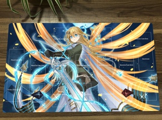 Yugioh Playmat Exorsister Mikhaelise TCG CCG แผ่นรองการ์ดเกม และกระเป๋า