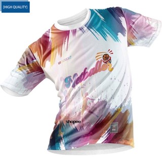 เสื้อยืดแขนสั้น ผ้าไมโครไฟเบอร์ ลาย ostra netballer sublimation