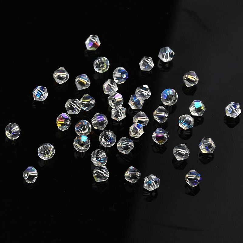 ลูกปัดแก้วคริสตัลใส AB 4 มม. สําหรับทําเครื่องประดับ สร้อยคอ สร้อยข้อมือ 200 ชิ้น ต่อถุง - รูปที่ 3