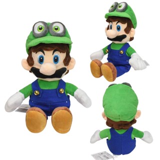 ตุ๊กตายัดนุ่น ซูเปอร์มาริโอ้ สีเขียว Luigi Sit ขนาด 8 นิ้ว ของเล่นสําหรับเด็ก