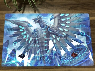 Yugioh Blue-Eyes Chaos MAX Dragon Playmat CCG TCG แผ่นรองเมาส์ สําหรับเล่นเกม