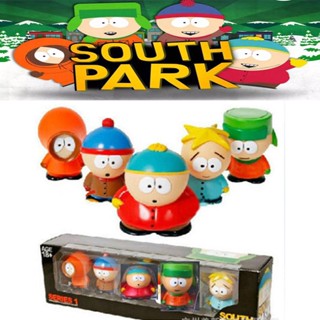 ฟิกเกอร์อนิเมะ South Park Stan Kyle Eric Kenny Leopard ขนาดเล็ก 5 ชิ้น