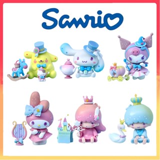 โมเดลฟิกเกอร์ Sanrio Cinnamoroll Kuromi Melody เหมาะกับของขวัญวันเกิด ของเล่นสําหรับตกแต่งบ้าน จํานวน 6 ชิ้น