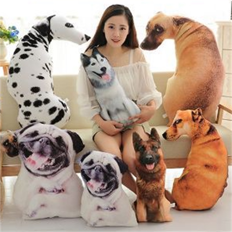 Plush 3d Dog Shape Pillow, Soft And Cuddly Stuffed Animal