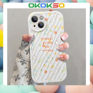 [OKOKSO] เคสโทรศัพท์มือถือนิ่ม กันกระแทก ลายการ์ตูนดอกไม้สีเหลือง สําหรับ OPPO Reno9 Reno8 Reno7pro reno6 7z 8T 5 R17 A53 A9 2020 F11 A31 A3S A78 A77