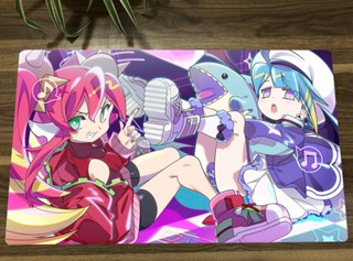 อนิเมะเด็กผู้หญิง Yu-Gi-Oh! Playmat Live☆Twin Kisikil &amp; Lilla CCG TCG แผ่นรองการ์ดเกม