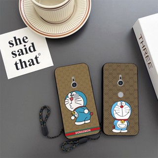 เคสโทรศัพท์มือถือ กันตก ลายการ์ตูนโดราเอมอนน่ารัก พรีเมี่ยม พร้อมสายคล้อง สําหรับ Sony Xperia XZ XZS XZ1 XZ2 XZ3 XZ4 Z1 Z2 Z3 Z4 Z5