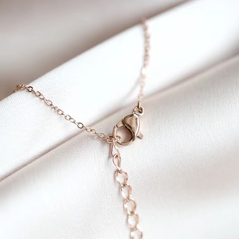 สแตนเลส Minimalist สร้อยคอเพชรเดี่ยวสําหรับผู้หญิง Non Tarnish 18K Gold Plated คุณภาพสูง Minimalist แฟชั่นเครื่องประดับ - รูปที่ 3