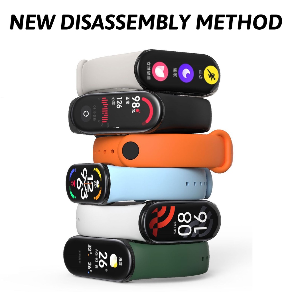 สายนาฬิกาข้อมือยางซิลิโคน สําหรับ Mi Band 8 Xiaomi Mi Band 8 NFC Miband 8 SmartWatch