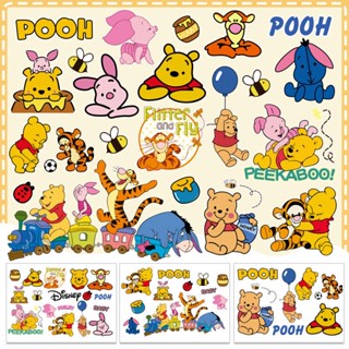 Yadi สติกเกอร์ติดตกแต่งหมวกกันน็อครถจักรยานยนต์ไฟฟ้า ลาย Winnie the Pooh Emma