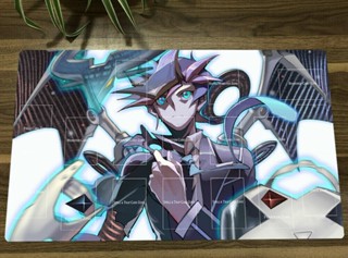 Yu-gi-oh! Vrains Playmat Yusaku Fujiki TCG CCG แผ่นรองเมาส์ พร้อมกระเป๋า สําหรับเล่นเกม