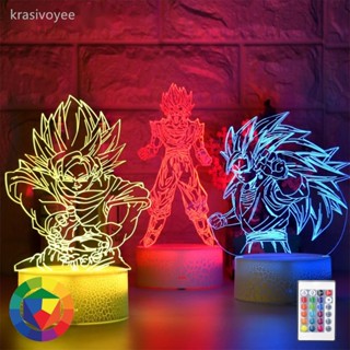 โคมไฟกลางคืน Led รูปดราก้อนบอล Vegeta IV เปลี่ยนสีได้ สําหรับตกแต่งห้องนอน