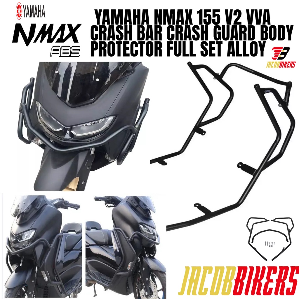 YAMAHA NMAX 155 V2 VVA CRASH BAR CRASH GUARD BODY PROTECTOR FULL SET ALLOY EGNINE GUARD
