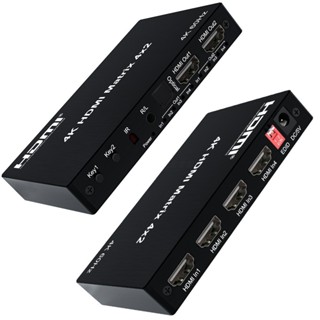 4k 60Hz 4X2 HDMI Matrix 2x2 HDMI สวิตช์แยก 2 3 4 เข้า 2 ออก IR 3D ตัวแปลงเสียงวิดีโอ แล็ปท็อป พีซี เป็นทีวี โปรเจคเตอร์