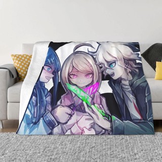 ผ้าห่ม ผ้าสักหลาด ลาย Sayaka Maizono Kaede Akamatsu Nagito Komaeda Amine ให้ความอบอุ่น สําหรับเตียง สํานักงาน