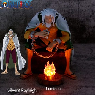 โมเดลฟิกเกอร์ Pvc รูปการ์ตูนอนิเมะ One Piece Dark King Rayleigh Sitting Pose สําหรับตกแต่งบ้าน