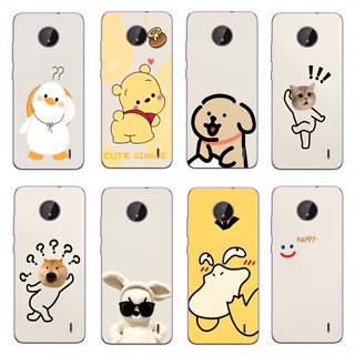 เคสโทรศัพท์ ซิลิโคนนุ่ม ใส กันกระแทก ลายการ์ตูนน่ารัก สําหรับ Nokia C10 C20 C20 plus C30 C100