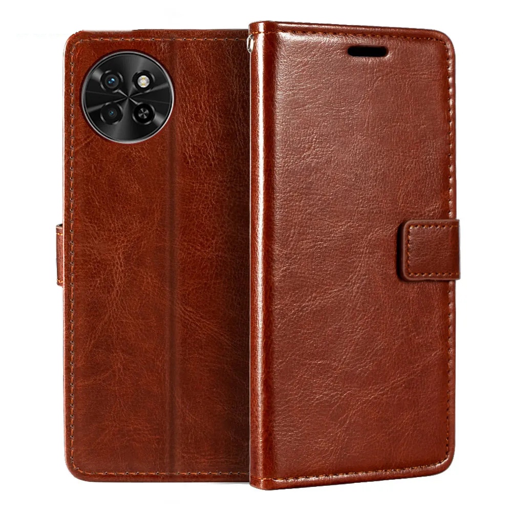 เคสโทรศัพท์หนัง PU ฝาพับแม่เหล็ก พร้อมช่องใส่บัตร และขาตั้งวาง สําหรับ Itel S23 4G S665L S23 4G S665