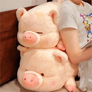 หมอนตุ๊กตานุ่ม รูปหมู สีชมพู กอดได้ ขนาด 40x22x20 ซม. สําหรับเด็ก