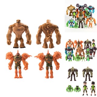 ชุดของเล่นฟิกเกอร์ Ben Action 10 Tennyson Four Arms Heatblast Toppers Cake 11 ชิ้น