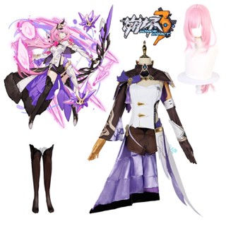 Honkai Impact 3rd Elysia ชุดคอสเพลย์ วิกผม เซ็กซี่ สําหรับปาร์ตี้ฮาโลวีน