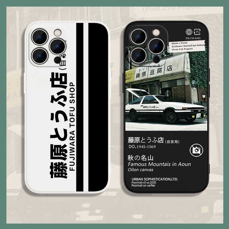 เคสโทรศัพท์มือถือ ซิลิโคนนิ่ม ผิวด้าน ลายการ์ตูนอนิเมะ Initial D Ae86 สําหรับ Iphone 14 13 12 11 Pro Max X Xr Xs 6 8 7 6plus Se2