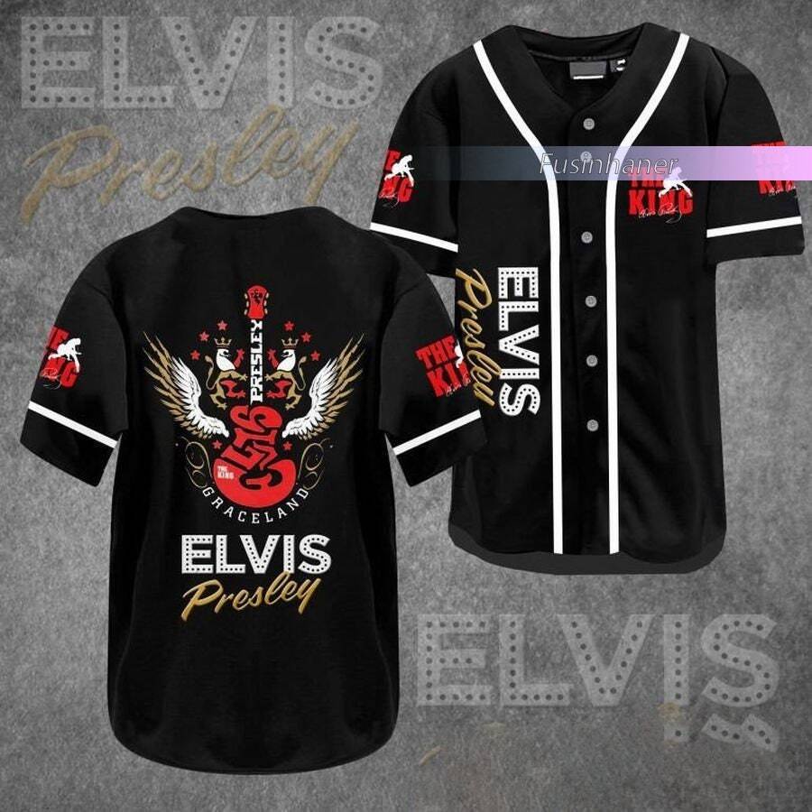 เสื้อแข่ง Elvis Presley, เสื้อเบสบอล The King, เสื้อ Elvis King, เสื้อยืด Elvis Presley, เสื้อ Elvis