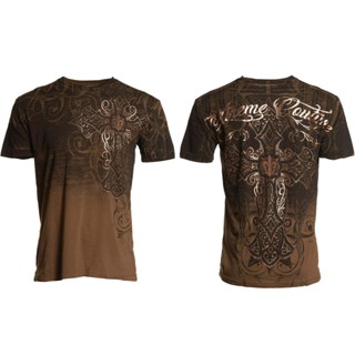 เสื้อยืด พิมพ์ลาย Xtreme Couture by Affliction DECRETUM Biker MMA สําหรับผู้ชาย