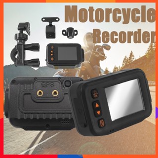 กล้องบันทึกวิดีโอ DVR Dash Cam 32GB เลนส์คู่ 720P+480P HD กันน้ํา สําหรับรถจักรยานยนต์